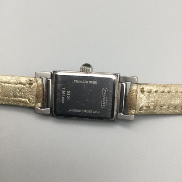 Coach Madison Watch 17mm Women Silver Tone Leather Band New Battery main image 11